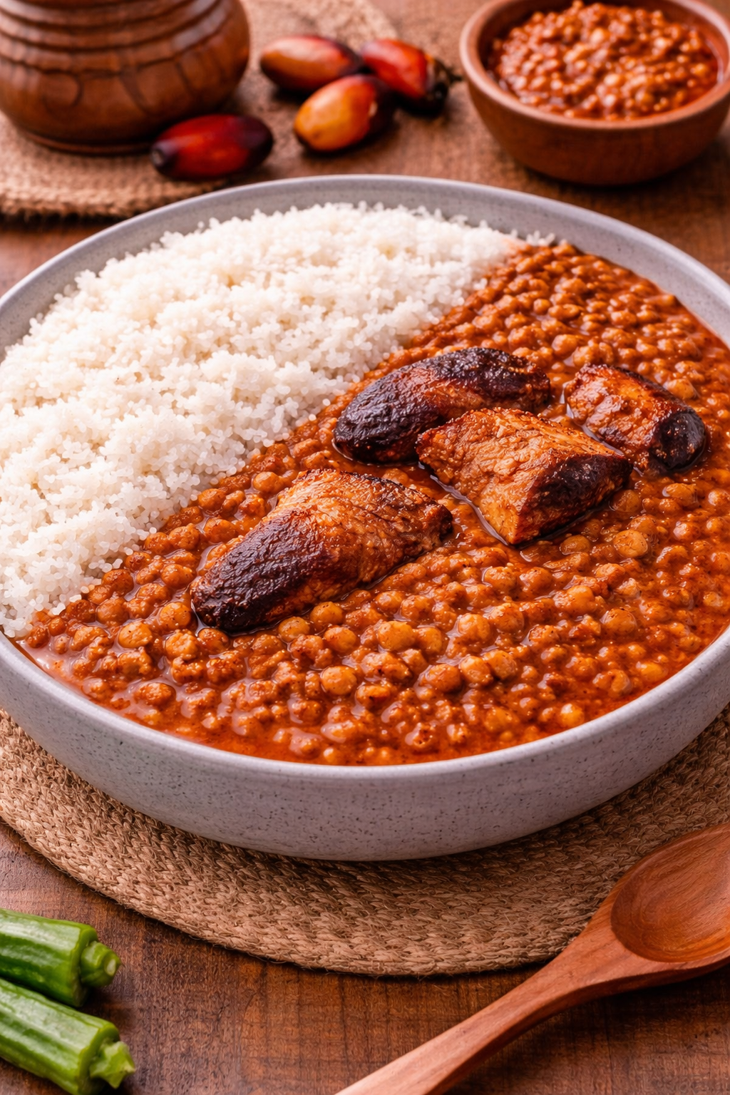 Ghanaian Rice with Beans Stew Recipe