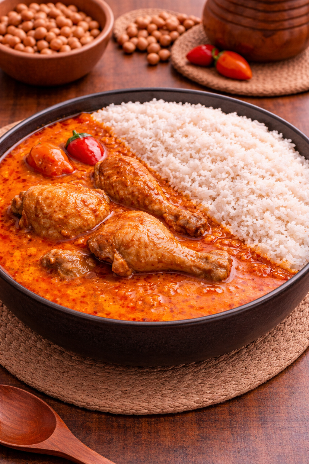 Ghanaian Rice with Groundnut Soup Recipe