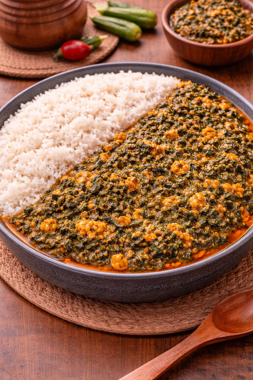 Ghanaian Rice and Palava Sauce Recipe