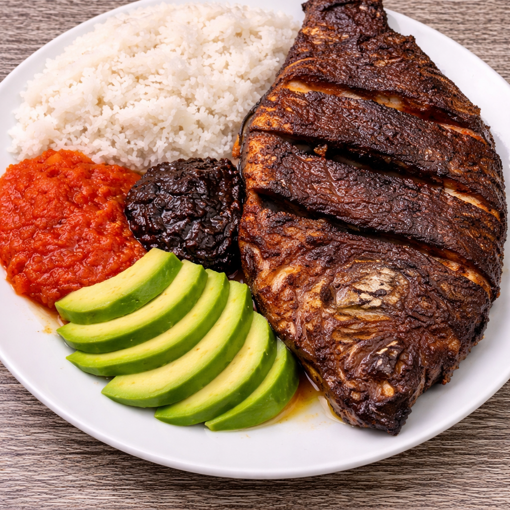 Ghanaian Rice with Tilapia and Pepper Sauce Recipe